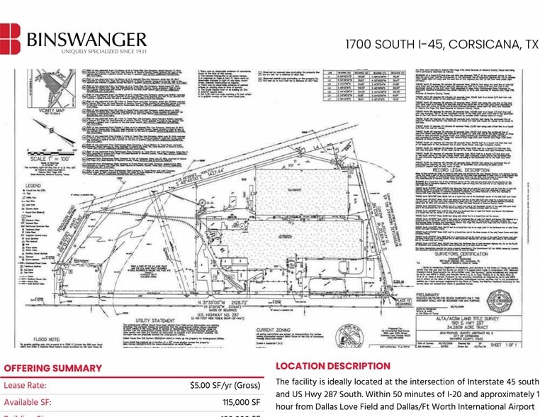 1700 South I-45, Corsicana, TX for lease - Site Plan - Image 1 of 7