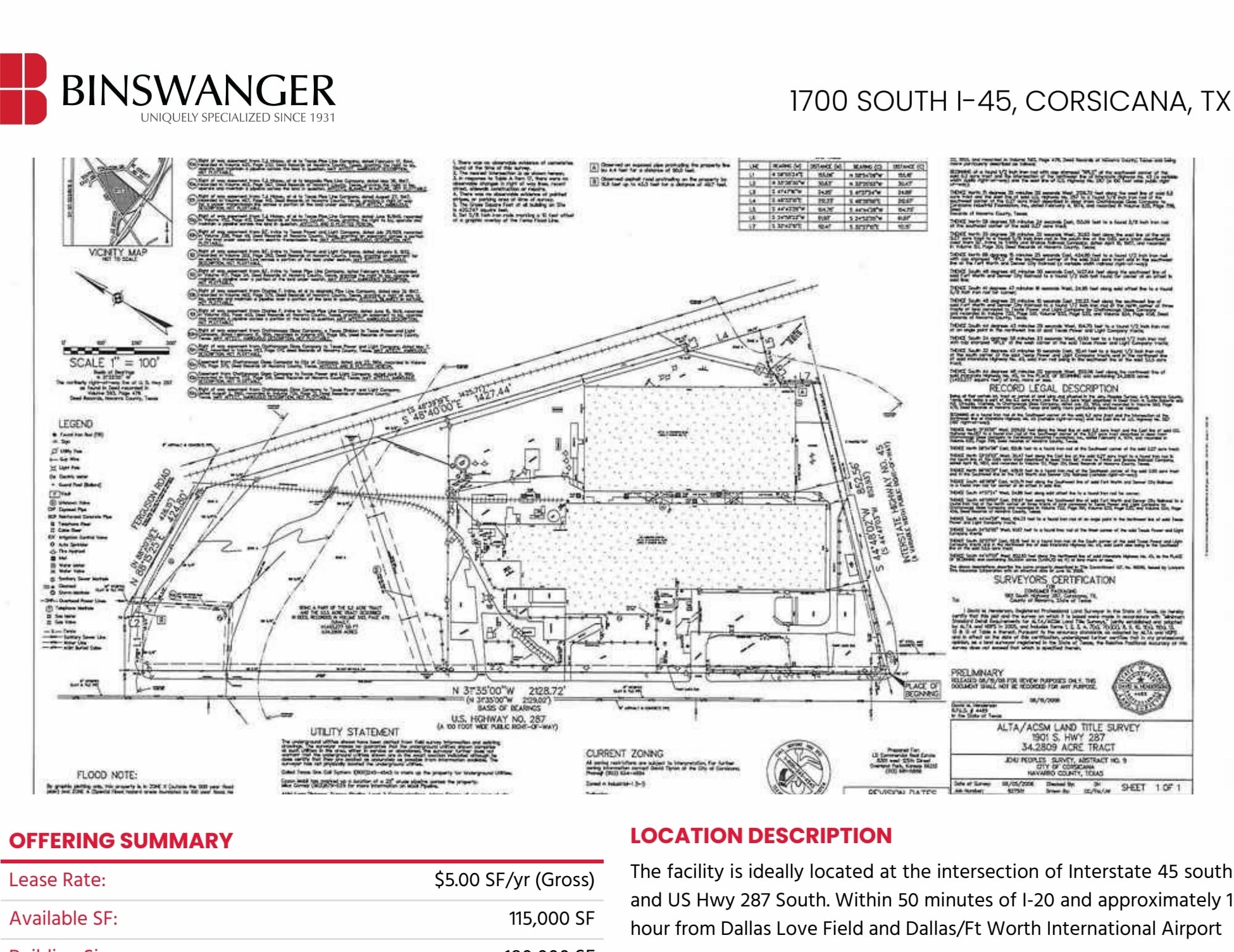 1700 South I-45, Corsicana, TX for lease Site Plan- Image 1 of 8