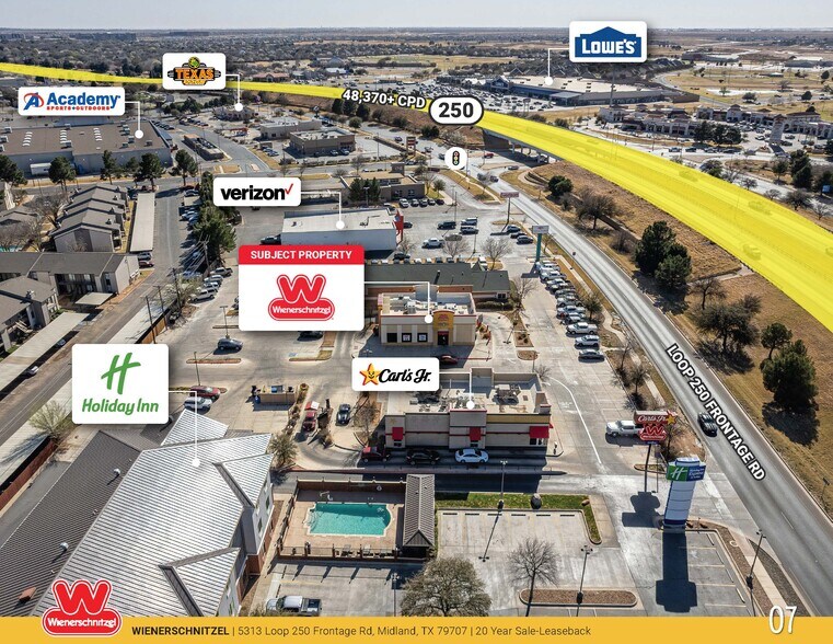 5313 W Loop 250 N, Midland, TX à vendre - Aérien - Image 2 de 10