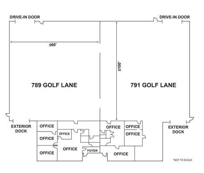 789-791 Golf Ln, Bensenville, IL à vendre - Plan d’étage - Image 2 de 2