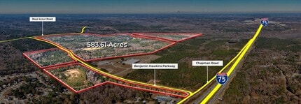 Benjamin Hawkins Pkwy, Byron, GA - AÉRIEN  Vue de la carte - Image1