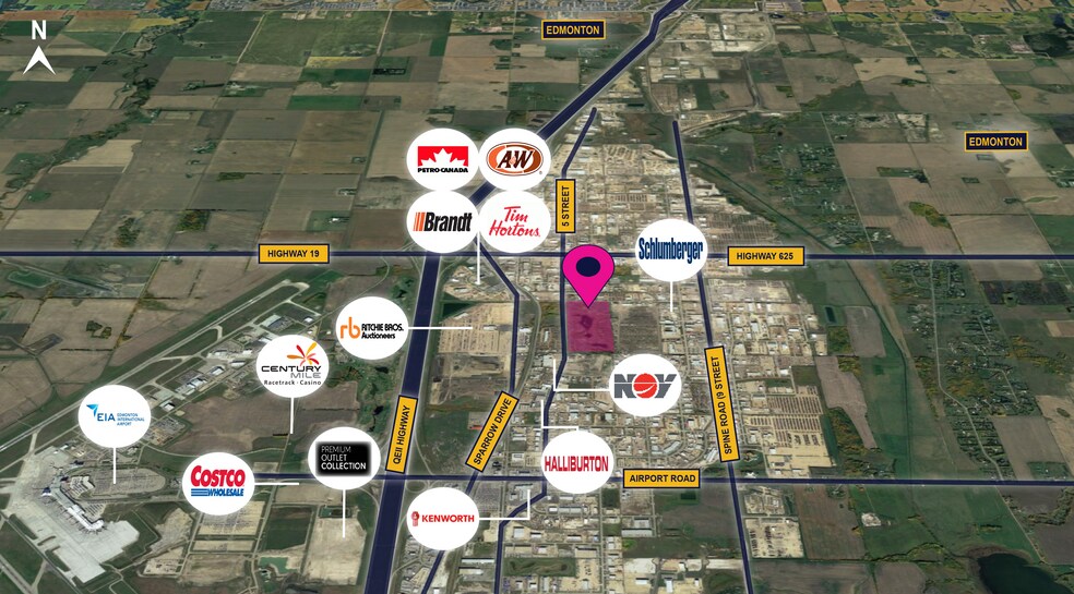 5 Street & 17 Ave, Nisku, AB à vendre - Photo du bâtiment - Image 2 de 4