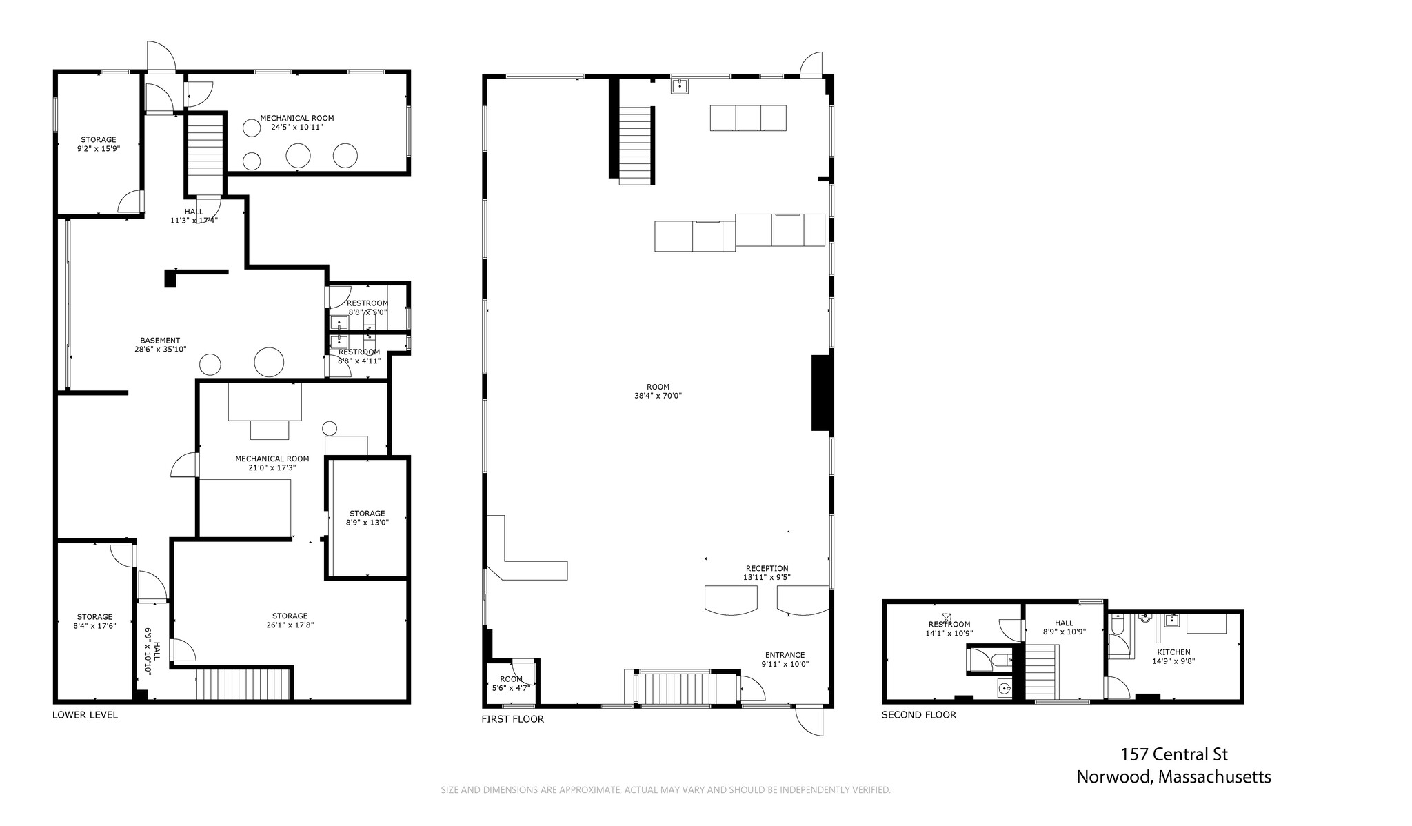 157 Central St, Norwood, MA à louer Plan d  tage- Image 1 de 1