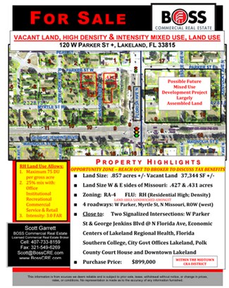Plus de détails pour 120 Parker St, Lakeland, FL - Terrain à vendre