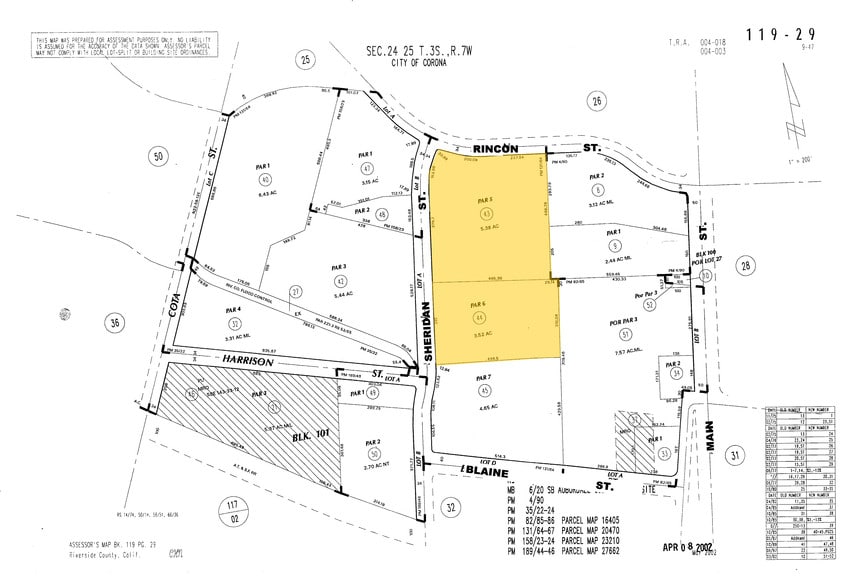 475 N Sheridan St, Corona, CA for lease - Plat Map - Image 2 of 2
