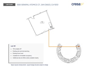3550 General Atomics Ct, San Diego, CA à louer Plan d’étage- Image 1 de 1