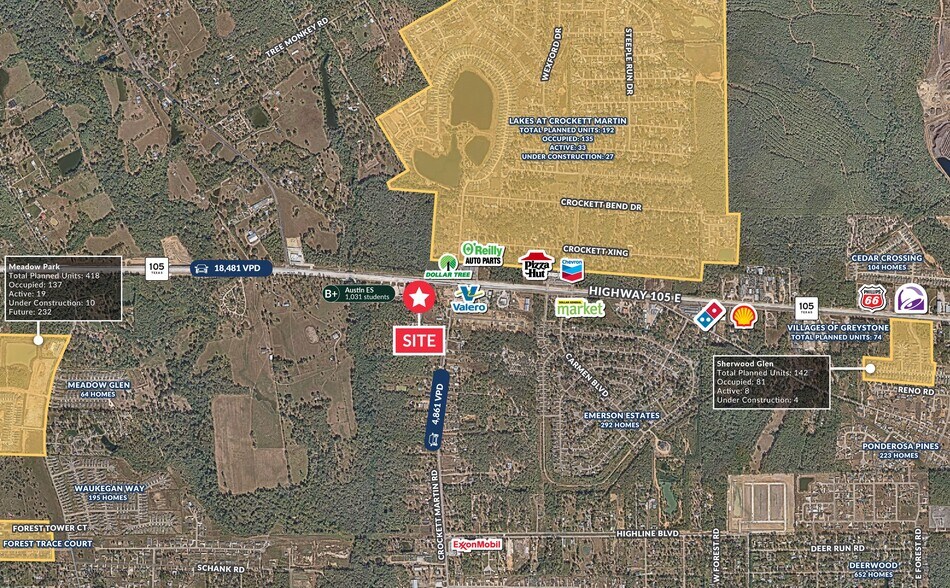 Highway 105 & Crockett Martin Rd, Conroe, TX for lease - Primary Photo - Image 1 of 2