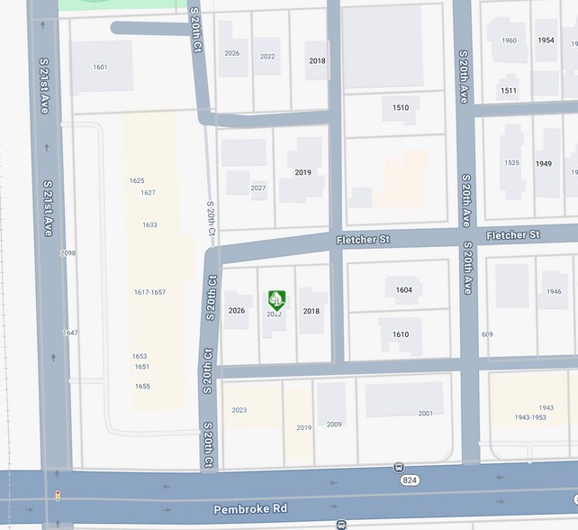 2022 Fletcher St, Hollywood, FL à vendre - Aérien - Image 3 de 3