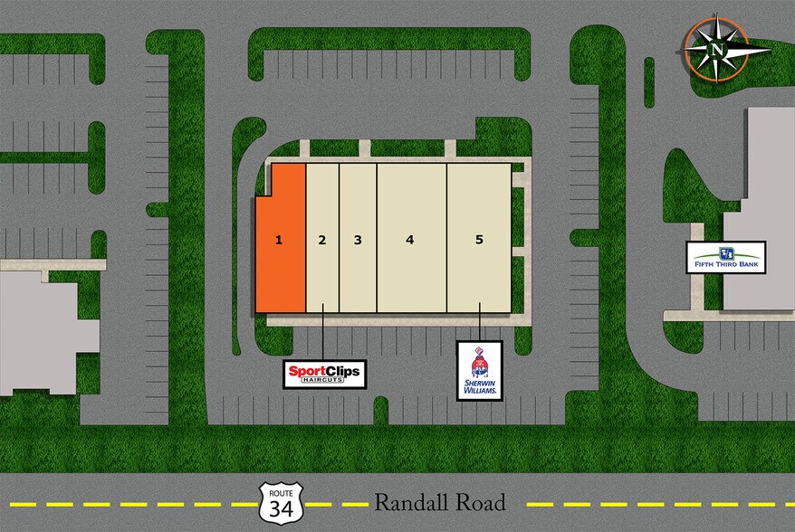 466-478 Randall Rd, South Elgin, IL à louer - Plan de site - Image 2 de 2