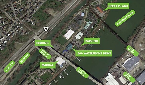 800 Waterfront Dr, Pittsburgh, PA à louer - Aérien - Image 2 de 10