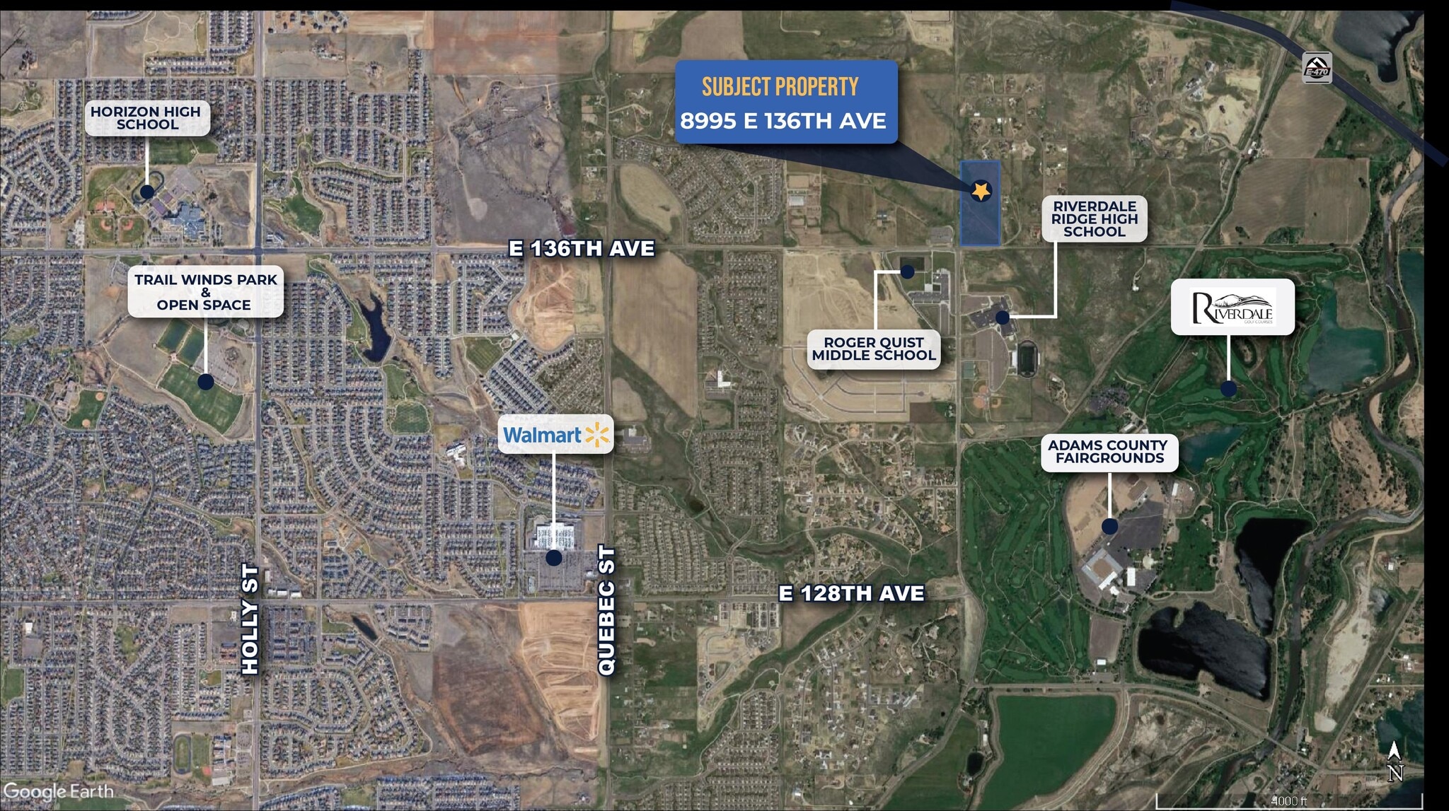 8995 E 136th Ave, Brighton, CO for sale Aerial- Image 1 of 3