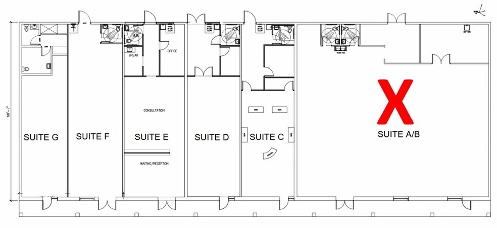 1853-1855 E Lohman Ave, Las Cruces, NM à louer - Plan d’étage - Image 2 de 2
