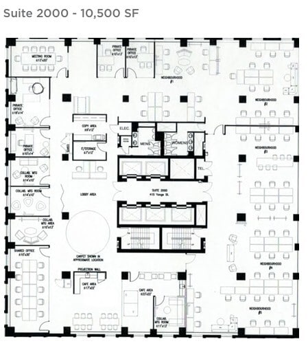 415 Yonge St, Toronto, ON for lease Floor Plan- Image 1 of 1