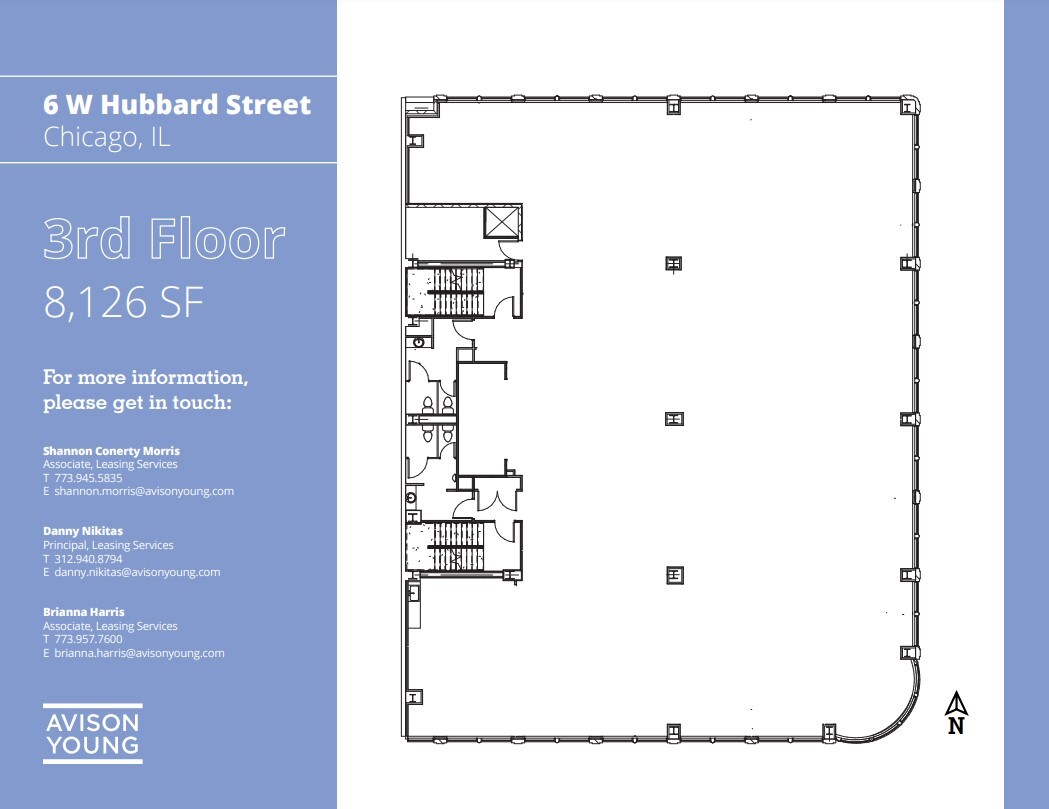 6 W Hubbard St, Chicago, IL à louer Plan d’étage- Image 1 de 1