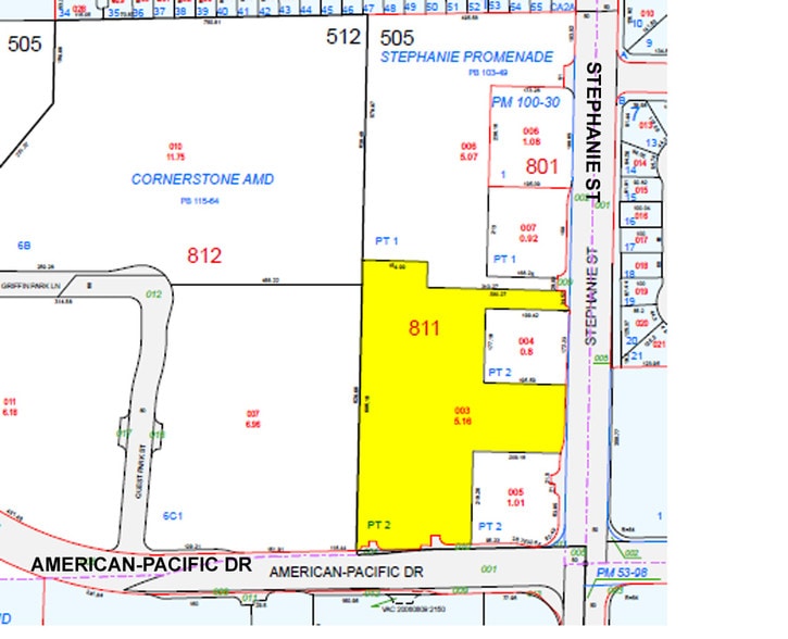 205-217 N Stephanie St, Henderson, NV for lease - Plat Map - Image 2 of 9