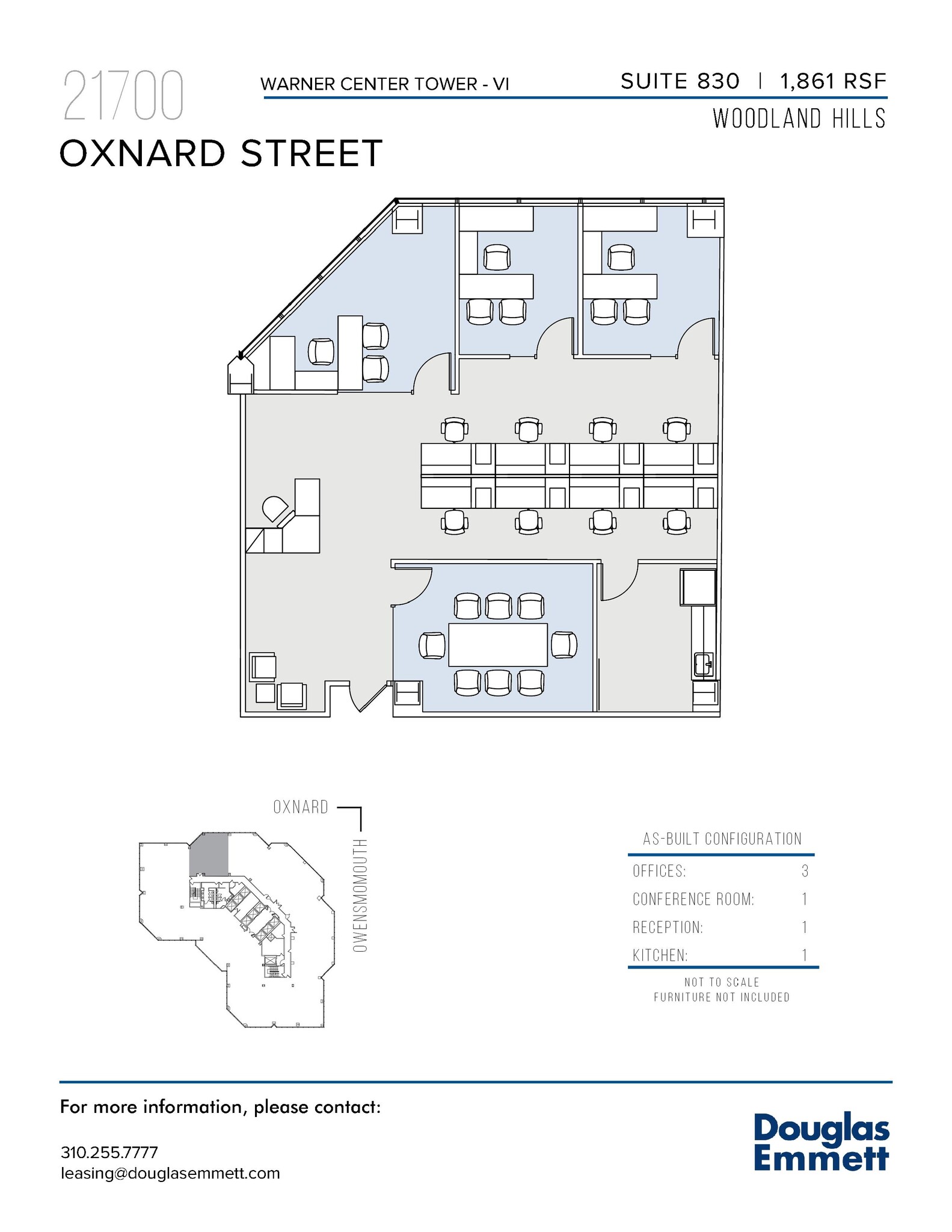 21700 Oxnard St, Woodland Hills, CA à louer Plan d’étage- Image 1 de 1