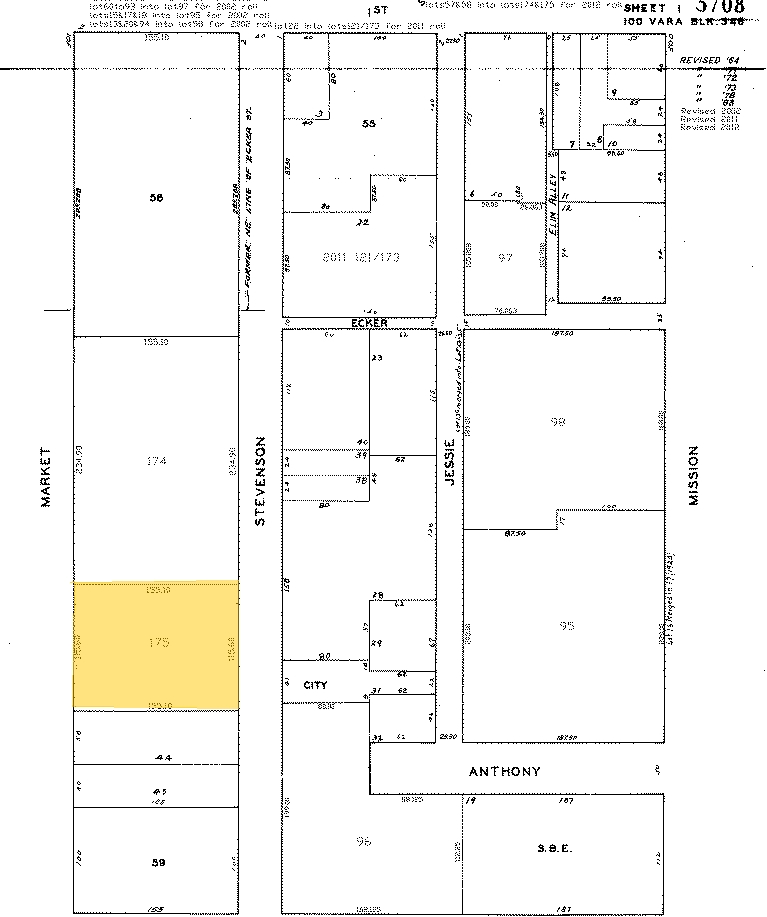 575 Market St, San Francisco, CA à louer Plan cadastral- Image 1 de 5