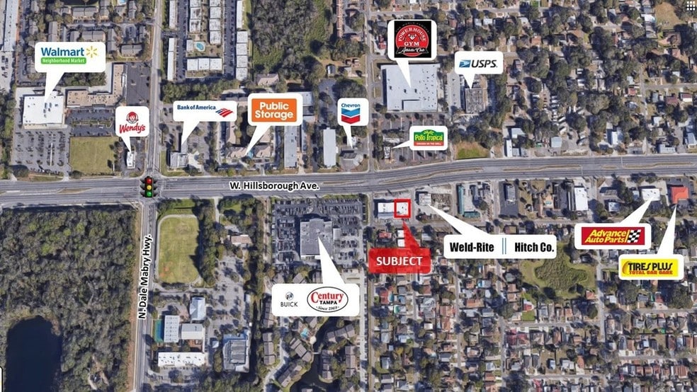 3220 W Hillsborough Ave, Tampa, FL for lease - Aerial - Image 1 of 3