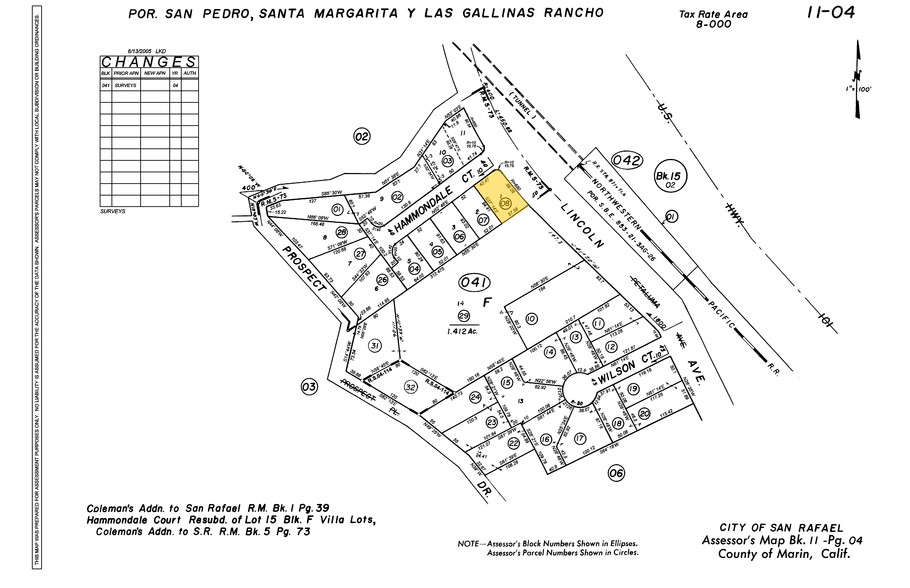 1 Hammondale Ct, San Rafael, CA à vendre - Plan cadastral - Image 2 de 9