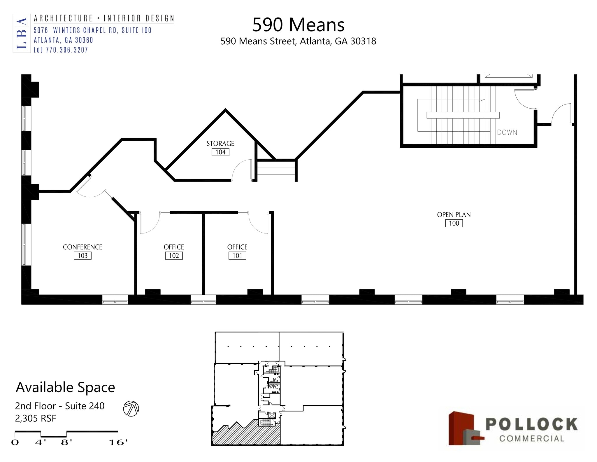 590 Means St NW, Atlanta, GA à louer Plan de site- Image 1 de 6