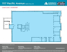 1115-1119 Pacific Ave, Santa Cruz, CA à louer Plan d’étage- Image 1 de 1