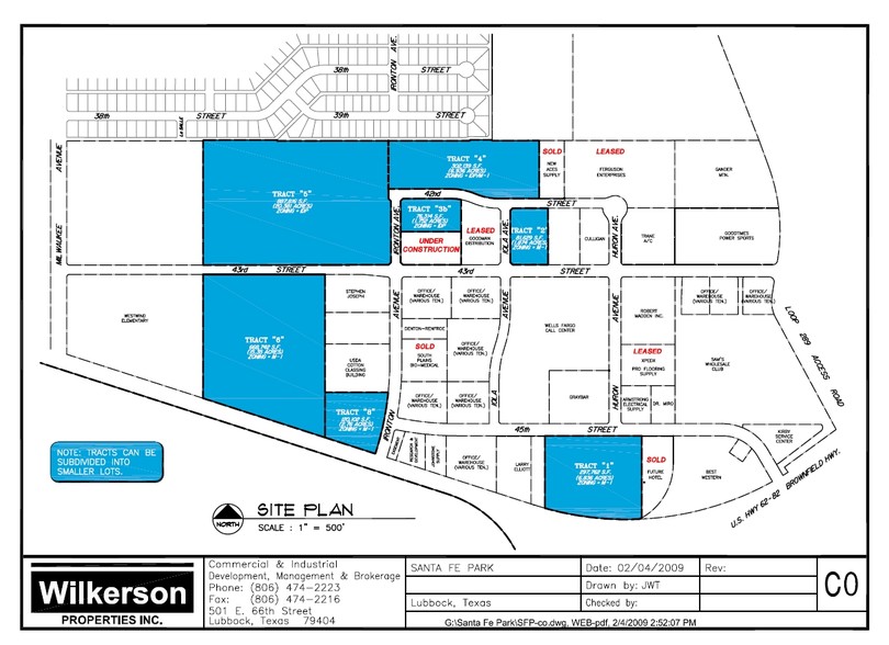 W Loop 289 & Marsha Sharp Fwy, Lubbock, TX à vendre - Plan de site - Image 1 de 1