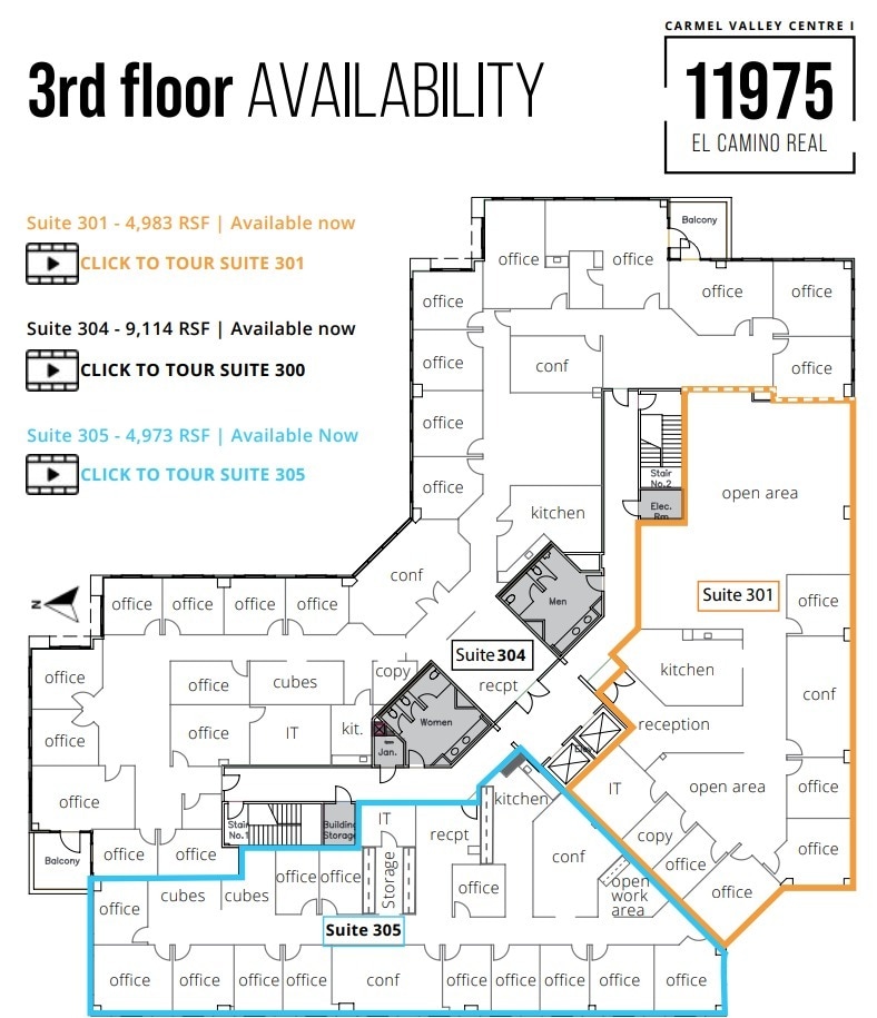 11975 El Camino Real, San Diego, CA for lease Floor Plan- Image 1 of 1