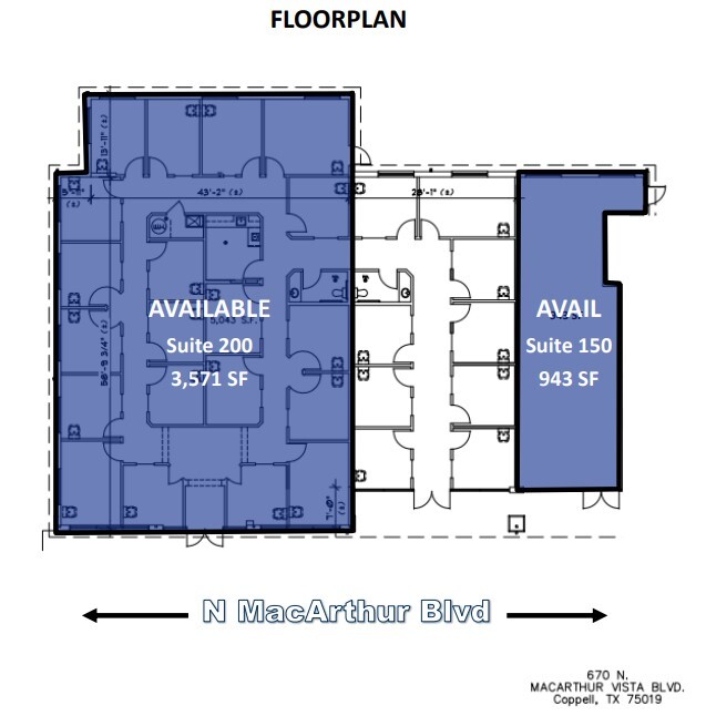 670 N MacArthur Blvd, Coppell, TX à louer Plan d  tage- Image 1 de 1