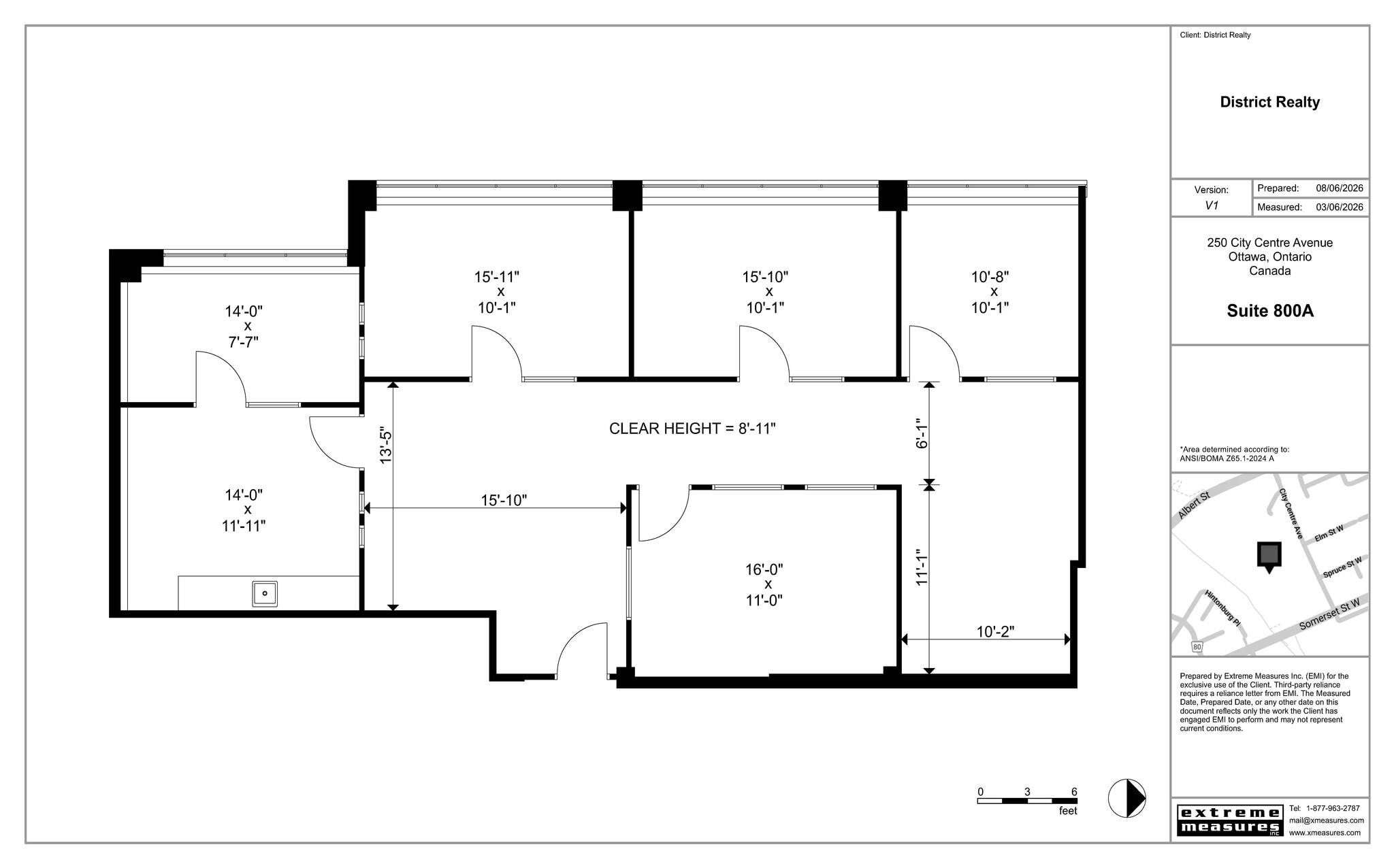 250 City Centre Ave, Ottawa, ON à louer Plan d’étage- Image 1 de 1