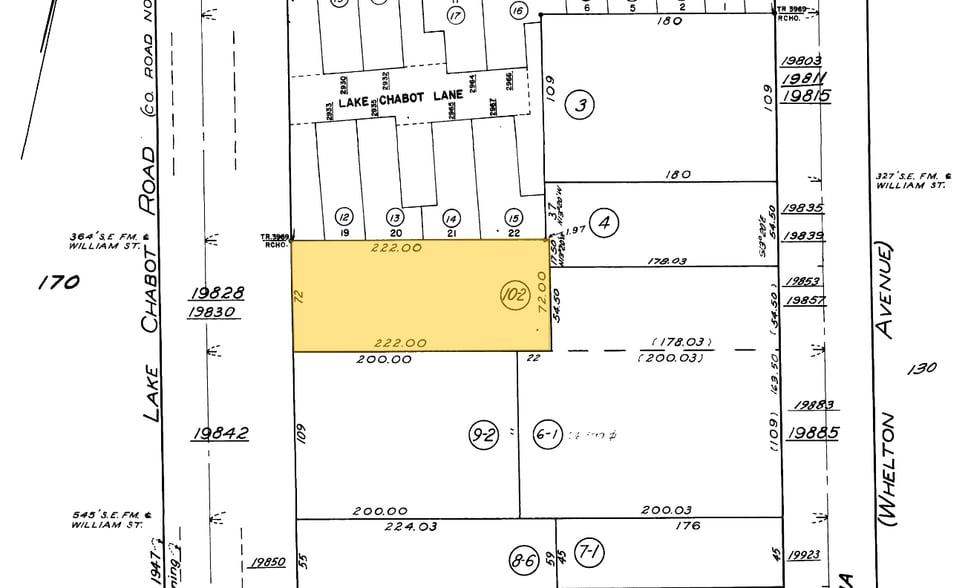 19830 Lake Chabot Rd, Castro Valley, CA for lease - Plat Map - Image 2 of 15