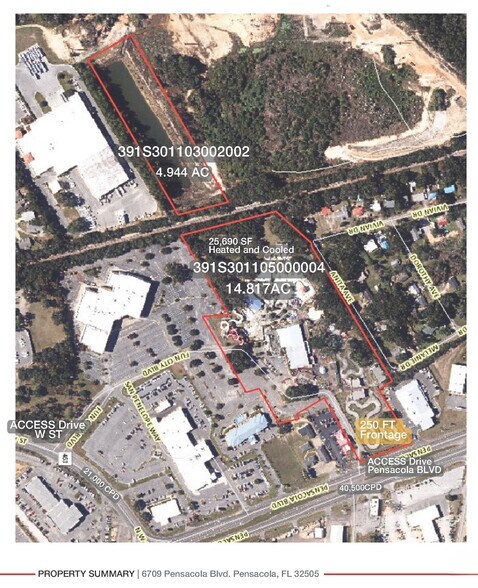 6709 Pensacola Blvd, Pensacola, FL à vendre - Aérien - Image 2 de 24