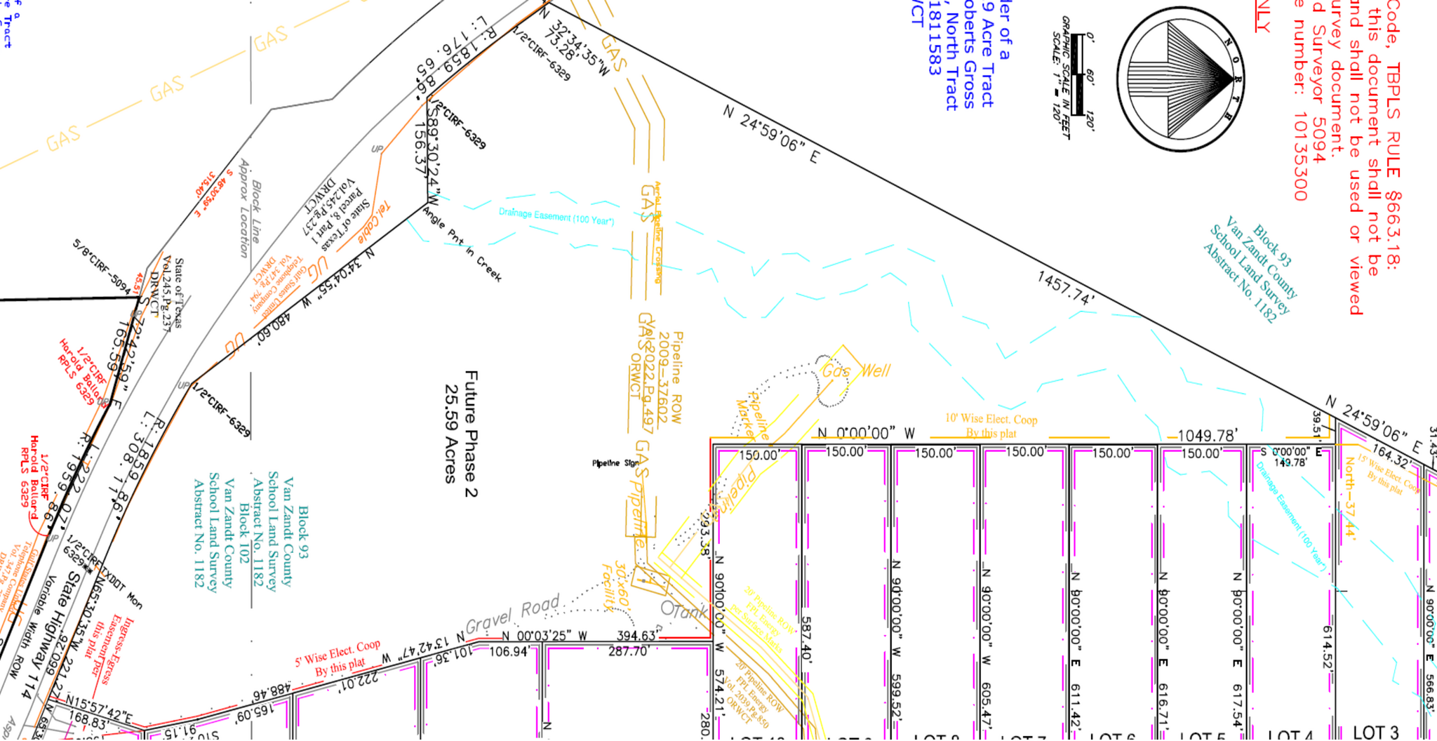 HWY 114, Boyd, TX à vendre Plan cadastral- Image 1 de 1