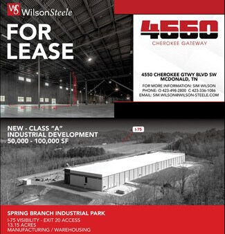 Plus de détails pour 4550 Cherokee Gateway Blvd, Mc Donald, TN - Industriel à louer