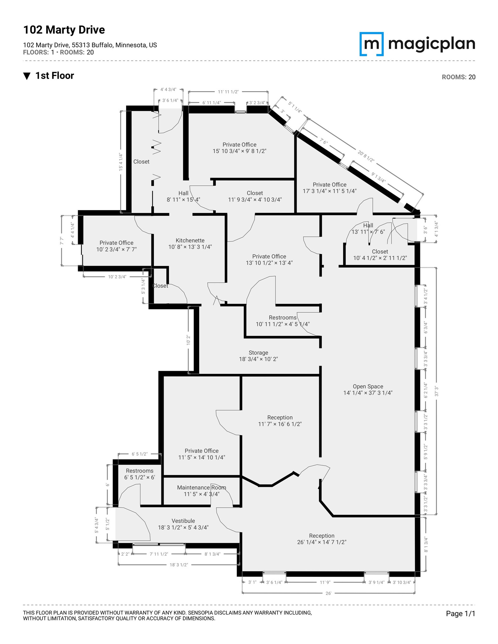 102 Marty Dr, Buffalo, MN à louer Plan d’étage- Image 1 de 9