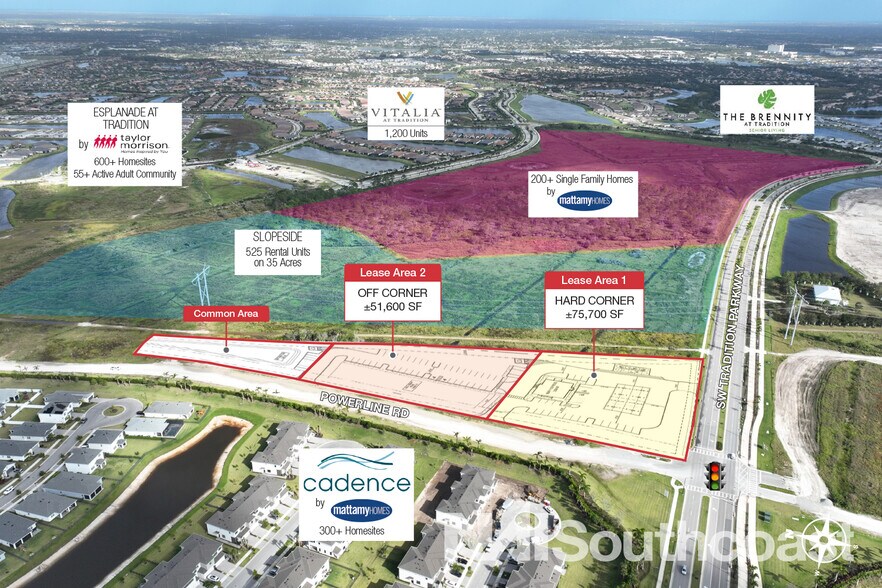SW Tradition Pkwy & Powerline Rd, Port Saint Lucie, FL à louer - Photo du bâtiment - Image 1 de 6