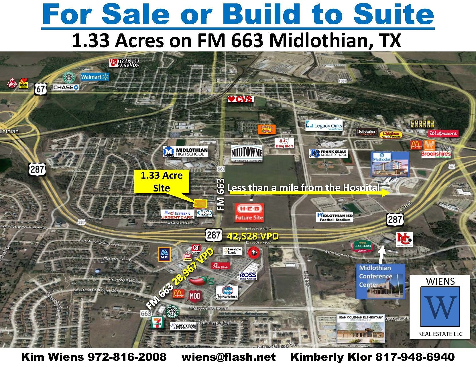 S 9th St., Midlothian, TX à vendre Aérien- Image 1 de 3