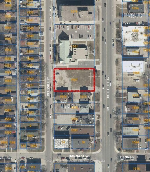 1567 Ouellette Av, Windsor, ON à vendre - Aérien - Image 2 de 2