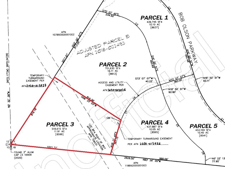 8599 Bob Olson `, Kennewick, WA à vendre - Plan cadastral - Image 3 de 4