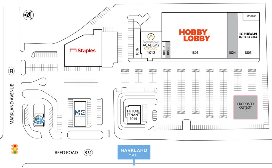 1805 E Markland Ave, Kokomo, IN à louer - Plan de site - Image 3 de 6