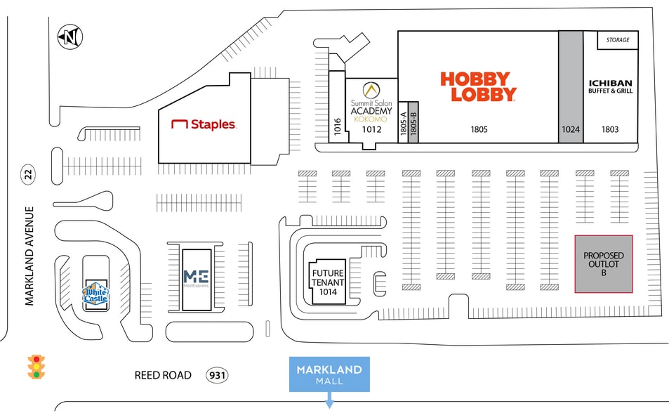 1805 E Markland Ave, Kokomo, IN for lease - Site Plan - Image 3 of 6