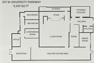 537 W University Pky, Orem, UT à louer Plan d’étage- Image 1 de 1