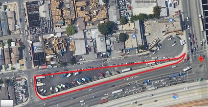 Alameda St, Los Angeles, CA - Aérien Vue de la carte