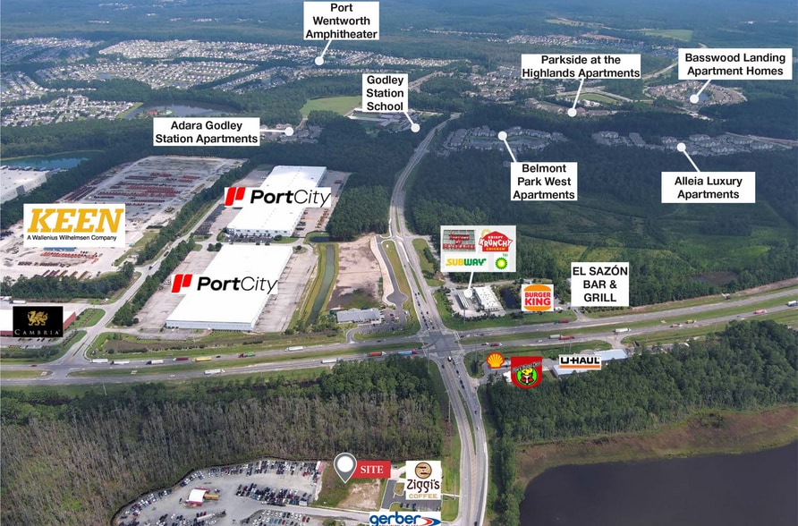 102 Jim Benton Ct, Port Wentworth, GA for sale - Aerial - Image 3 of 4