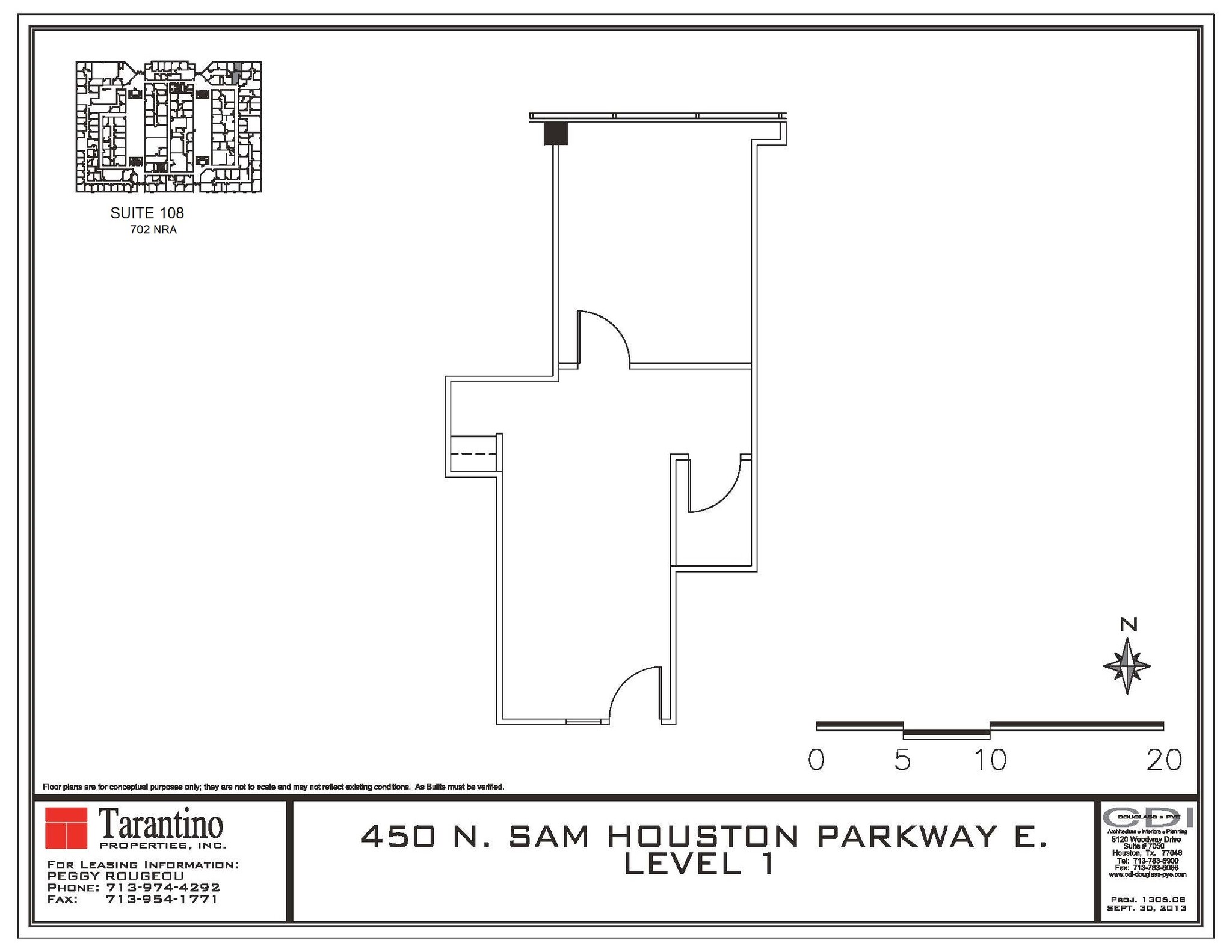 450 N Sam Houston Pky E, Houston, TX à louer Plan d’étage- Image 1 de 1