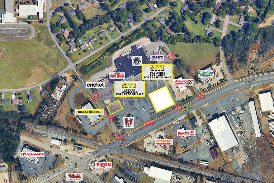 1347 E Main St, Rock Hill, SC à louer - Aérien - Image 2 de 5
