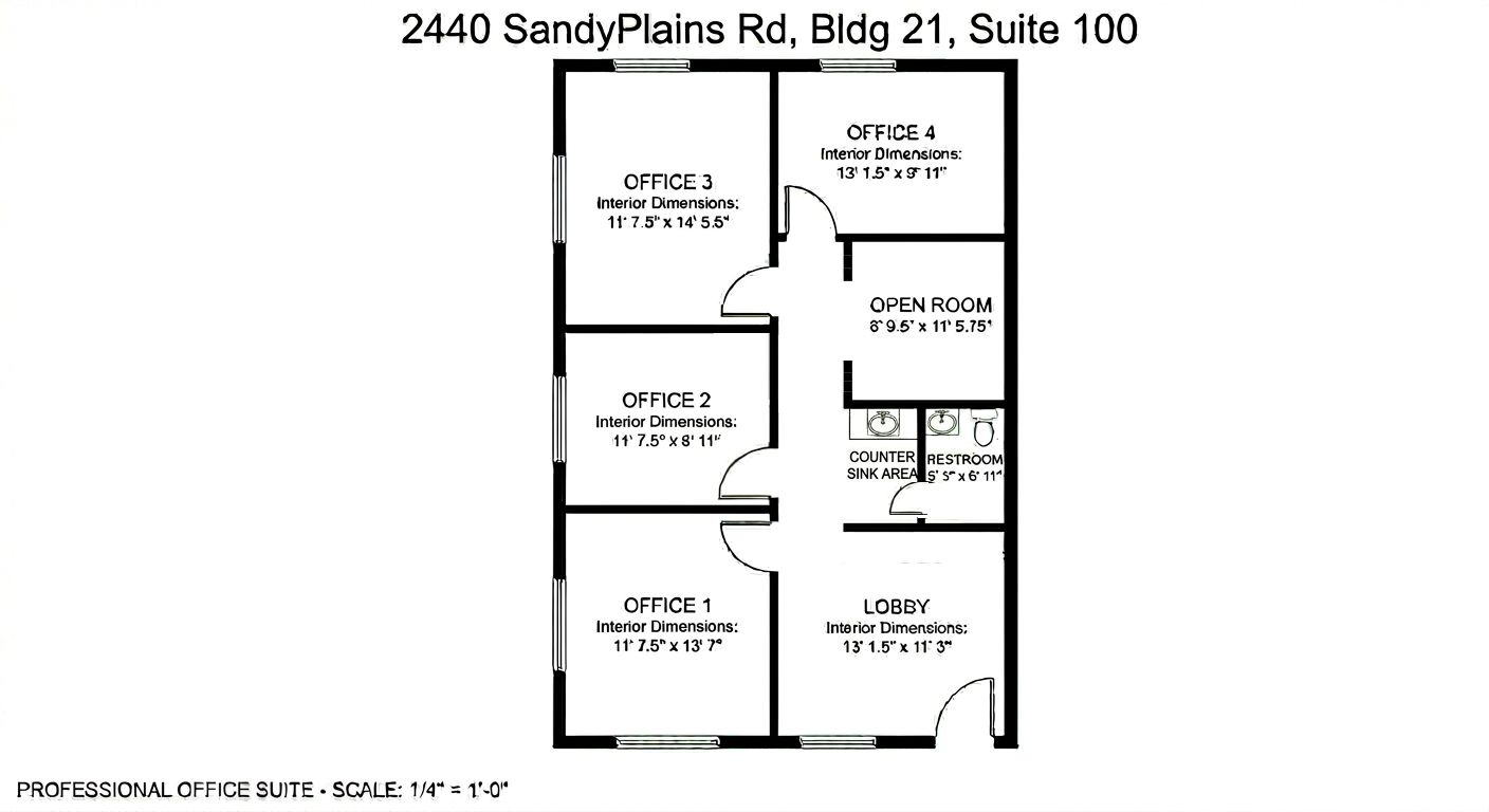 2440 Sandy Plains Rd, Marietta, GA for lease Floor Plan- Image 1 of 4