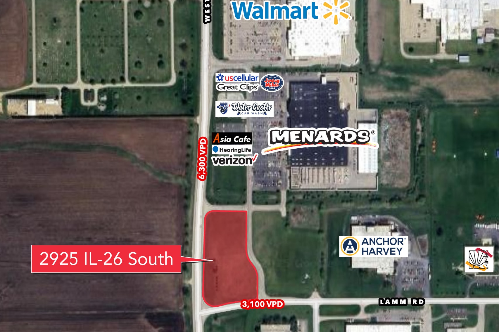 2925 Illinois Route 26 S, Freeport, IL à louer Aérien- Image 1 de 2