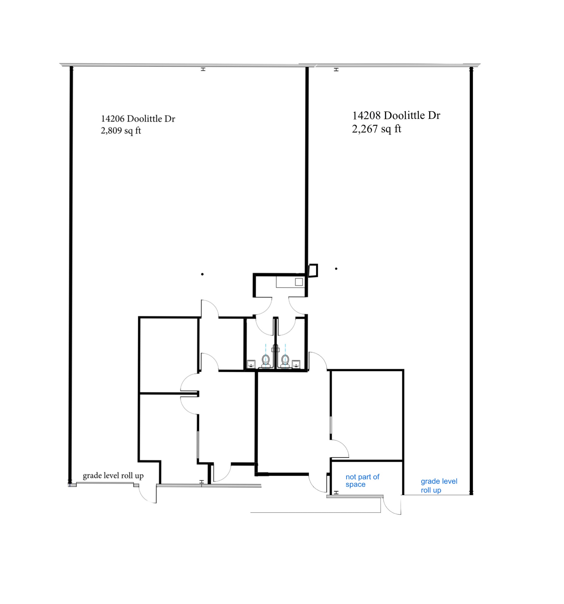 14204-14212 Doolittle Dr, San Leandro, CA à louer Plan d’étage- Image 1 de 8