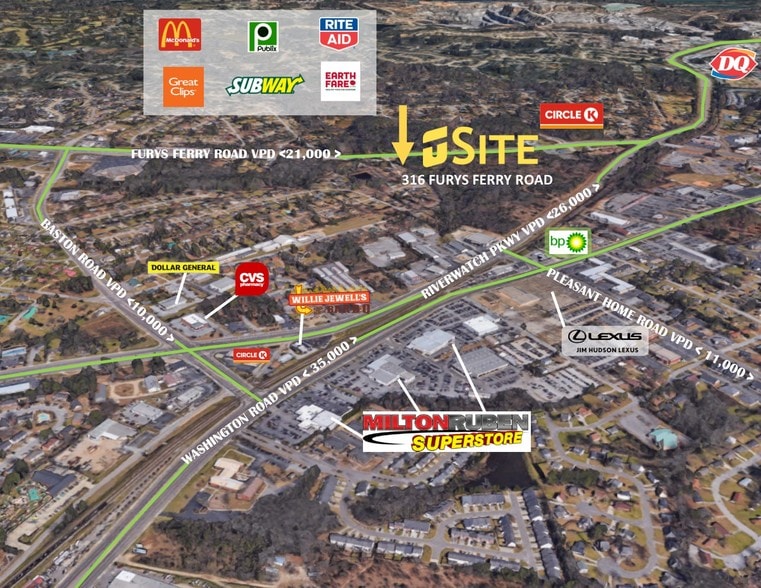 316 Furys Ferry Rd, Augusta, GA à vendre - Photo du bâtiment - Image 2 de 3