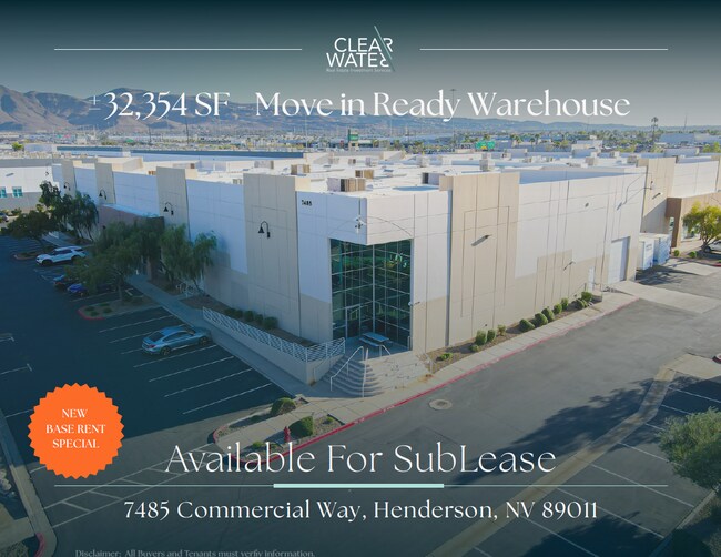 Plus de détails pour 7485 Commercial Way, Henderson, NV - Industriel à louer